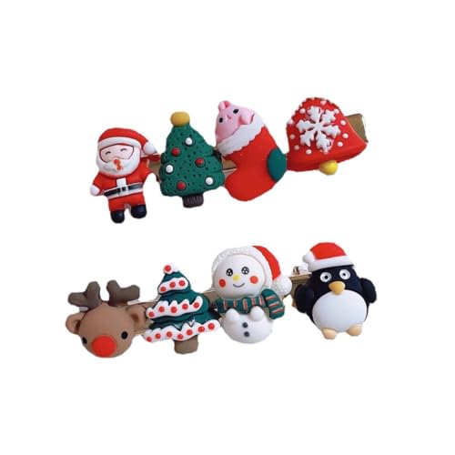 GALPADA 2 Stück Weihnachtlicher Haarschmuck Haarklammern mit Santa und Rentier Motiv Bunte Xmas Haarspangen für Mädchen Sanftes Material Einfach Anzubringen Festliche Accessoires für GALPADA 2 Stück Weihnachtlicher Haarschmuck Haarklammern mit Santa und Rentier Motiv Bunte Xmas Haarspangen für Mädchen Sanftes Material Einfach Anzubringen Festliche Accessoires für von GALPADA