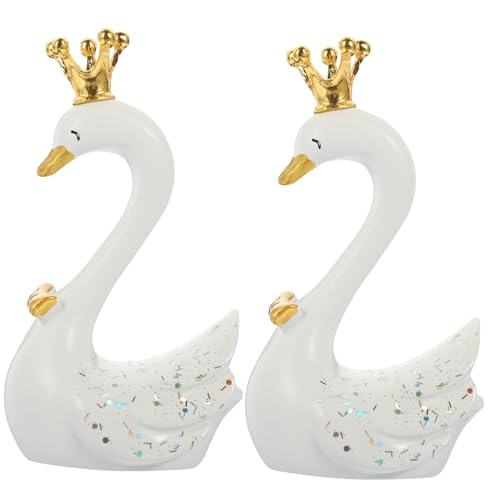 GALPADA 2 Stück Weiße Kronen Resin Figuren Dekorative Miniatur Geburtstagstorten Topper Sichere Dessert Deko für Jubiläen und Festlichkeiten GALPADA 2 Stück Weiße Kronen Resin Figuren Dekorative Miniatur Geburtstagstorten Topper Sichere Dessert Deko für Jubiläen und Festlichkeiten von GALPADA