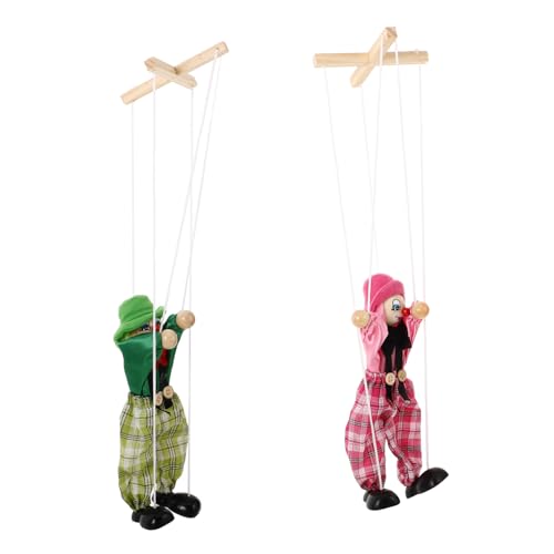 GALPADA 2-Teilige Schnur Marionettenspielzeug Piraten-Marionettenpuppen lustig interaktives Interactive Toys Handpuppe Puppen für Puppentheater Marionette aus Holz hölzern von GALPADA