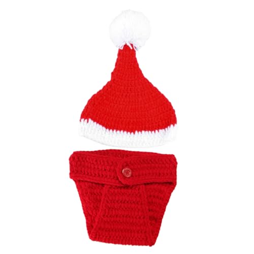 GALPADA 2 Teiliges Babystrickkostüm Set Weihnachten Kuschelig Sanft Handgestrickt Fotorequisit für Neugeborene Jungen Mädchen Geeignet für Geburtstagsfeier und Fotoshooting GALPADA 2 Teiliges Babystrickkostüm Set Weihnachten Kuschelig Sanft Handgestrickt Fotorequisit für Neugeborene Jungen Mädchen Geeignet für Geburtstagsfeier und Fotoshooting von GALPADA
