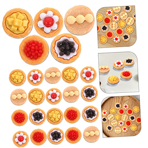 GALPADA 20 Stck. Teiliges Künstliche Egg Tart Modelle aus Hochwertigem Resin Realistische Dessert Deko Langlebige Fake Food Requisiten für Schaufenster Fotografie und DIY Bastelprojekte von GALPADA