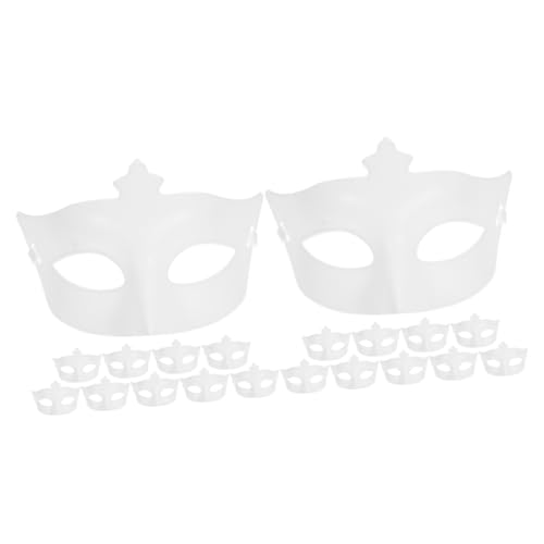GALPADA 20 Stk Halloween-maske Halbe Gesichtsmaske Partymaske Leere Maske Halbgesichtsmaske Maskerade-party-maske Maskerade-maske Augenbinde Cosplay Plastik Weiß von GALPADA