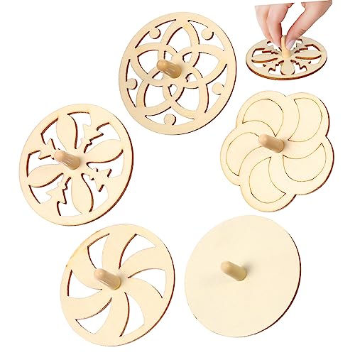 GALPADA 20 Stück Holzkreisel DIY Gyroskop Pädagogisches Zeichnen Aufmerksamkeit Malen Für Gyroskop Für Spinning Gyroscope 'S Golden von GALPADA
