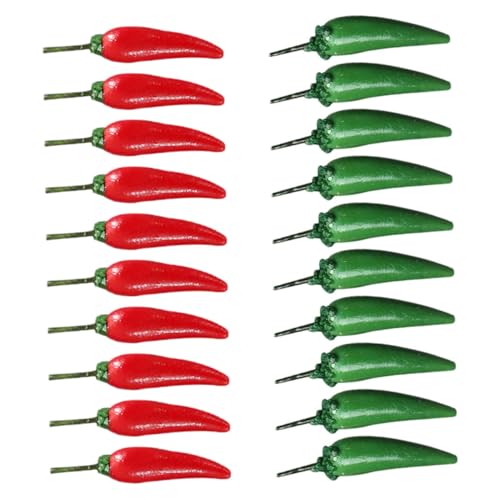 GALPADA 20 Stück Mini Künstliche Chili Paprika Teiliges Realistische Gemüse Dekoration für Puppenhäuser Küchendekoration Festliche Anlässe Zubehör für Kreative Spielumgebungen GALPADA 20 Stück Mini Künstliche Chili Paprika Teiliges Realistische Gemüse Dekoration für Puppenhäuser Küchendekoration Festliche Anlässe Zubehör für Kreative Spielumgebungen von GALPADA