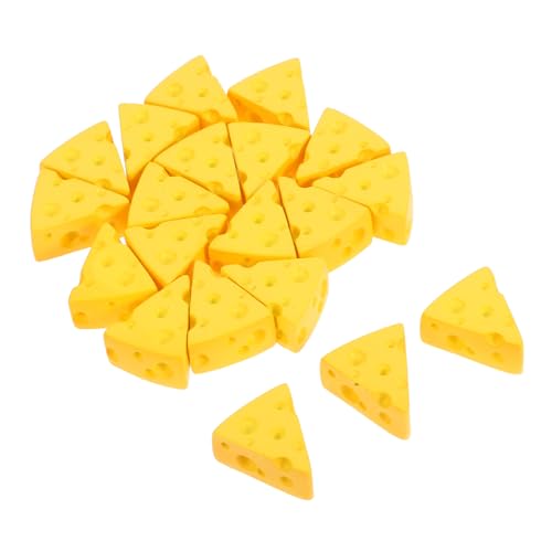 GALPADA 20 Stück Mini-käse-Ornamente, Künstliche Mini-käse-Modelle, Harz, Lebensmittel-miniaturen Für Puppenhaus, Miniatur-Lebensmittel-Requisiten, Puppenhaus-küchen-Ornament von GALPADA