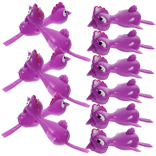 GALPADA 20 Stück Teiliges Fliegende Hühner Lustige Finger Schnipp Spielzeuge aus Vinyl für Stressabbau und Partys Wiederverwendbar und Elastisch von GALPADA