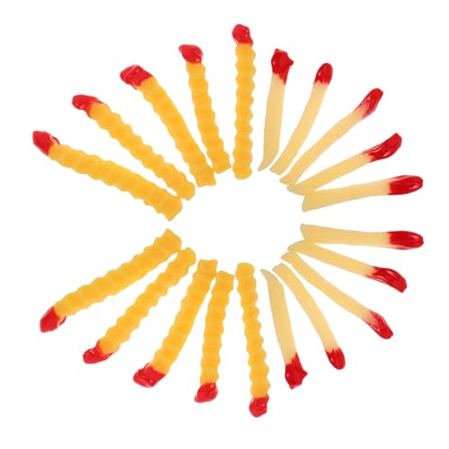 GALPADA 20 Stück Teiliges Künstliche Pommes Frites mit Wellenkante Realistische Fast Food Dekoration für Restaurant Schaufenster Simulation Essensmodell für Kinderküche und Partydisplay GALPADA 20 Stück Teiliges Künstliche Pommes Frites mit Wellenkante Realistische Fast Food Dekoration für Restaurant Schaufenster Simulation Essensmodell für Kinderküche und Partydisplay von GALPADA