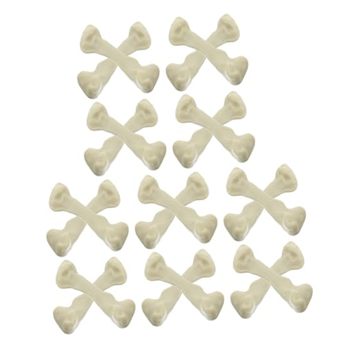 GALPADA 20 Stück Teiliges Mini Skelett Knochen aus Kunststoff Kleine Weiße Deko Knochen für Halloween Party DIY Grusel Dekoration Miniatur Grabstätten Requisiten für Festliche von GALPADA
