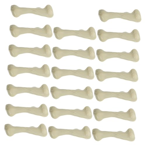 GALPADA 20 Stück Teiliges Mini Skelettknochen Weiße Kunststoffknochen Vielseitige Halloween Deko und Partyzubehör Kleine Knochen Miniaturen für Grusel Themenfeiern Lustige Scherzartikel von GALPADA