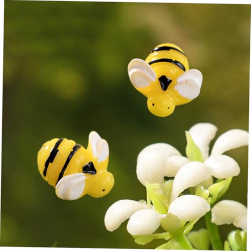 GALPADA 20 Stück Teiliges Miniatur Resin Bienen Detailreiche Langlebige Micro Figuren für Garten Aquarium DIY Micro Landschaft Kompakte Dekorative Kleine Bienen für Party und von GALPADA