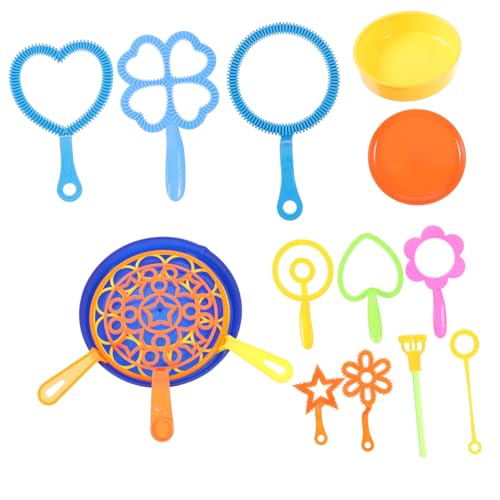 GALPADA 20 Stück Teiliges Seifenblasen mit Großen Bunten Bubble Wands aus Robustem Verschiedene Formen Langlebig und Sicher für Outdoor Spielspaß bei Kindern und Zufällige Zufällige Farbe von GALPADA