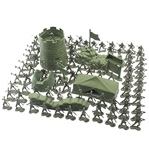 GALPADA 200Stücke Mini Soldaten Spielzeugset Teile Figuren Rot Und Grün Fördert Vorstellungskraft Und Militärisches Für Kinderpartys Und Kreatives von GALPADA