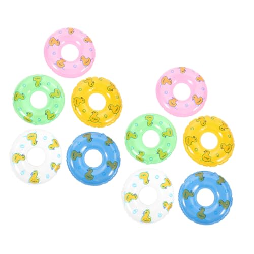 GALPADA 20Stücke Schwimmringe Kleine Dekorations Accessoires für Puppenhäuser Vielseitige Fotorequisiten Farben Partyzubehör und Geschenkideen von GALPADA