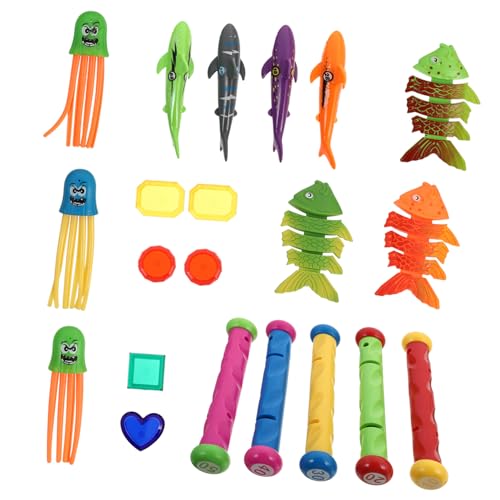 GALPADA 21 Stück Teiliges Buntes Taucher Hochwertigem Schwimmfähig und Sinkend für Schwimmbad Poolspaß für Sommer Outdoor und Indoor Tauchspiele GALPADA 21 Stück Teiliges Buntes Taucher Hochwertigem Schwimmfähig und Sinkend für Schwimmbad Poolspaß für Sommer Outdoor und Indoor Tauchspiele von GALPADA