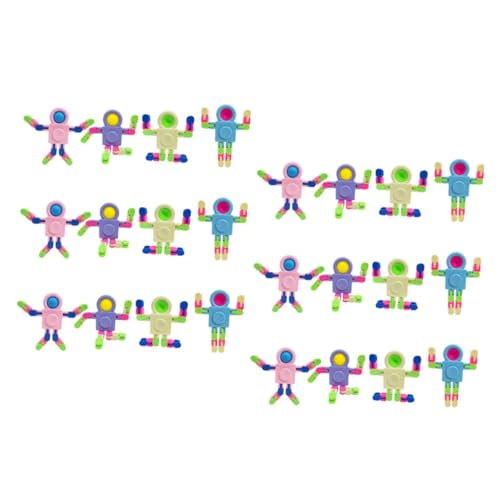 GALPADA 24 Stück Teiliges DIY Fidget Sensory Toy Demontierbare Roboter mit Langlebigem Bruchfestem Kunststoff Fingertip Stressabbau Kreative Formgestaltung Geeignet für Erwachsene von GALPADA