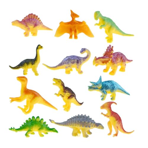 GALPADA 24 Stück Teiliges Dinosaurier Miniatur Figuren Bunt Realistisch Leicht Tragbar für Jungen und Mädchen Geburtstag Geschenk und Lernspielzeug von GALPADA