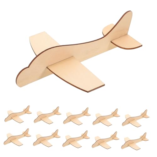 GALPADA 24 Stück Teiliges Holzflugzeug Bastelset DIY Flugzeugspielzeug Blanko Flugzeug zum Bemalen und Dekorieren für Kreative Bastelprojekte und Holzflugzeug Deko von GALPADA