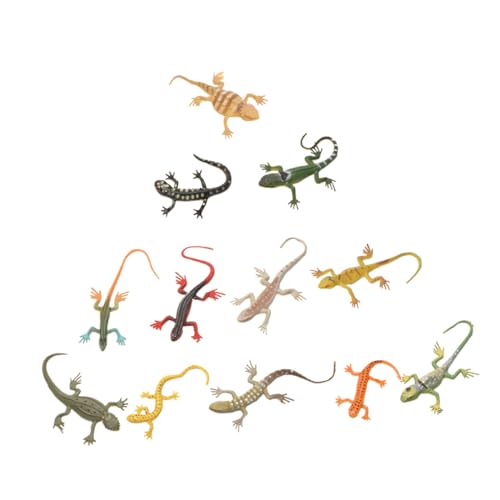 GALPADA 24 Stück Teiliges Realistische Echsen Spielzeuge aus Sicherem Material Bunte Simulation Gecko Figuren für Pädagogisch Nützlich Vielseitig als Partydeko und Lernspielzeug Geeignet von GALPADA