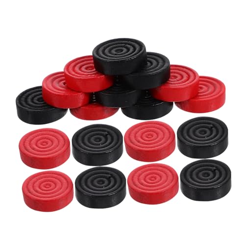 GALPADA 24 Stück Teiliges Runde Spielsteine aus Holz Glatt Polierte Ersatz Checkers und Schachfiguren Kompatibel mit Meisten Brettspielen Leicht und Handfreundlich als Spielzubehör und von GALPADA