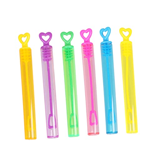 GALPADA 24Stücke Herzförmige Blasenstäbe Farbige Seifenblasenstäbe Für Hochzeiten Und Geburtstagsfeiern Bubble Maker Für Festliche Anlässe Zufällige Farben von GALPADA