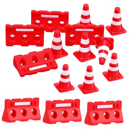 GALPADA 24Stücke Teiliges Verkehrszeichen Spielset Für Mini Straßenschilder Ampelspielzeug Und Verkehrszaun Zubehör Für Kreative Lernspiele Im Freien Und Drinnen von GALPADA
