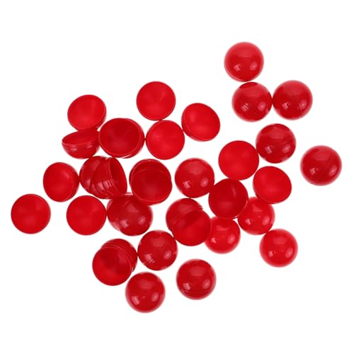 GALPADA 25 Stück Lotteriekugel Spiel Nummeriert Zeichnung Party Form Tombola Überraschung Schmucklos Ball Klein Aktivität Polystyrol Anrufer Bälle Ziehen Jumbo Leer Rot von GALPADA