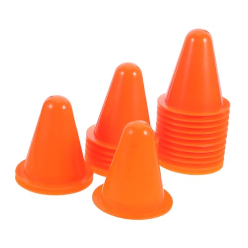 GALPADA 25 Stück Teiliges Roller Skating Marker Leichte Kunststoff Trainingskegel mit Stabiler Pyramidenform Stapelbar und Langlebig für Sporttraining und Hindernisparcours von GALPADA