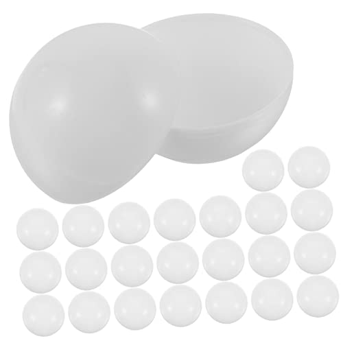 GALPADA 25 Stück Tonkugeln Weiß Transparent Kugelförmig Hohl Befüllbar Tonkugeln Rufkugeln Weiße Kugeln Nummeriert Runde Weihnachtskugeln Kellnermaterial PVC von GALPADA