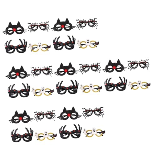 GALPADA 28 Stk Halloween-Brille Halloween-Sonnenbrille Neuheit Party Brille halloween kostüm zubehör halloween kostüm accessoires Festivalgeschenk dekorative Gläser Skelett Requisiten von GALPADA