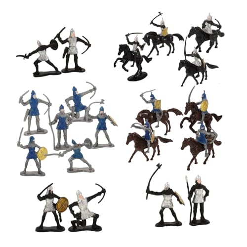 GALPADA 28 Stück Miniaturfiguren Set Mittelalterliche Soldaten Ritter Modelle Detailreiche Figuren für Sandkasten Rollenspiele als Geburtstagsgeschenk GALPADA 28 Stück Miniaturfiguren Set Mittelalterliche Soldaten Ritter Modelle Detailreiche Figuren für Sandkasten Rollenspiele als Geburtstagsgeschenk von GALPADA
