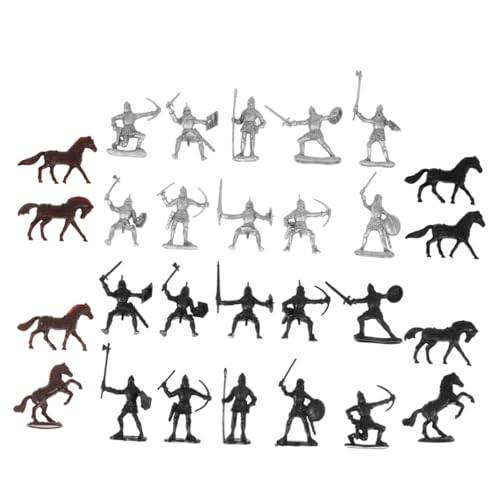 GALPADA 28 Stück Teiliges Soldaten aus Kunststoff Mittelalterliche Soldatenfiguren mit Soldaten und Reitern Interaktive Spielfiguren für Jungen und Mädchen Sicher und Förderlich für GALPADA 28 Stück Teiliges Soldaten aus Kunststoff Mittelalterliche Soldatenfiguren mit Soldaten und Reitern Interaktive Spielfiguren für Jungen und Mädchen Sicher und Förderlich für von GALPADA