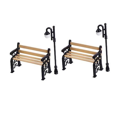GALPADA 2Satz Gartenmöbel Mini Stühle Straßenlampen für Puppenhäuser Dekoration mit Hochwertigem Harz Sicher für Kreative Szenen GALPADA 2Satz Gartenmöbel Mini Stühle Straßenlampen für Puppenhäuser Dekoration mit Hochwertigem Harz Sicher für Kreative Szenen von GALPADA
