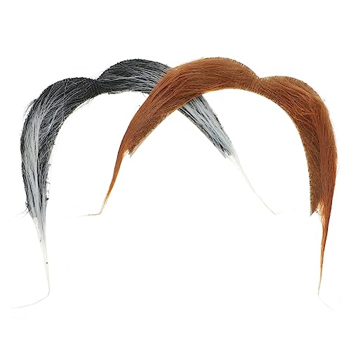 GALPADA 2St Halloween-Bart Bartshampoo und Spülung Gesichts- gefälscht Maske Bartglätter Fake Beard Fake Schnurrbart Beard Set jokebe Halloween-Schnurrbärte Halloween-Cosplay-Zubehör Stoff von GALPADA