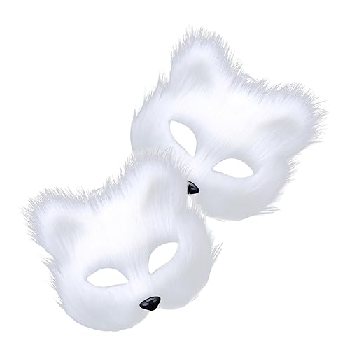 GALPADA 2St Maske für Halloween halloweenmaske halloween masken gesichtsmaske halloween Halloweenkostüm Plüschkatzenmasken halloween deko Kostüm Maske Party dekorative Masken Plastik Weiß GALPADA 2St Maske für Halloween halloweenmaske halloween masken gesichtsmaske halloween Halloweenkostüm Plüschkatzenmasken halloween deko Kostüm Maske Party dekorative Masken Plastik Weiß von GALPADA