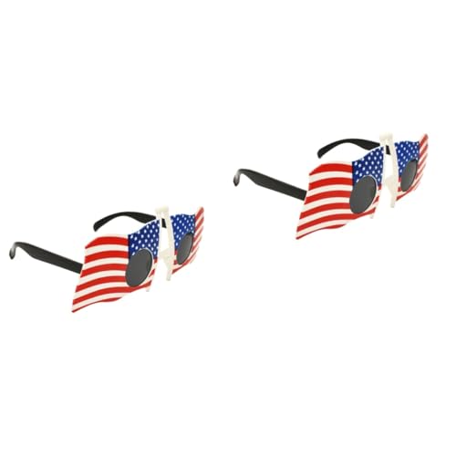 GALPADA 2St Tanzparty-Brille fasching zubehör faschingsaccessoires partyglasses party zubehör schnapsgläser US-Flaggenbrille amerikanische flagge brille Abschlussball Schminkspiegel von GALPADA