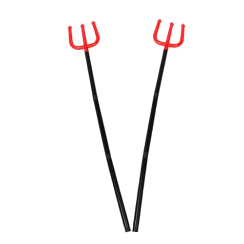 GALPADA 2St Verkleide Requisiten Halloween Dämon Heugabel Halloween-Dreizack Devil-Pitch- -Stütze Cosplay-Party-Requisite Mistgabel Kostüm Kostümzubehör für Herren Plastik von GALPADA