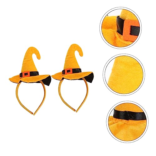 GALPADA 2Stücke Kürbisförmiges Haarband aus Gelbem Halloween Kopfschmuck für Kostümparty Maskerade und Festival für Erwachsene Einzigartiger Blickfang für Jede Feier von GALPADA
