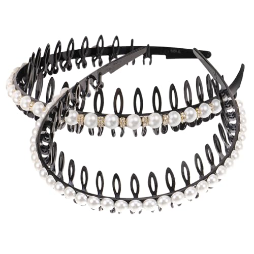 GALPADA 2Stücke Perlen Haarreifen für Damen Rutschfestes Stirnband für Hochzeiten und Partys Modisches Haarschmuck Accessoire Perlen Perlen GALPADA 2Stücke Perlen Haarreifen für Damen Rutschfestes Stirnband für Hochzeiten und Partys Modisches Haarschmuck Accessoire Perlen Perlen von GALPADA