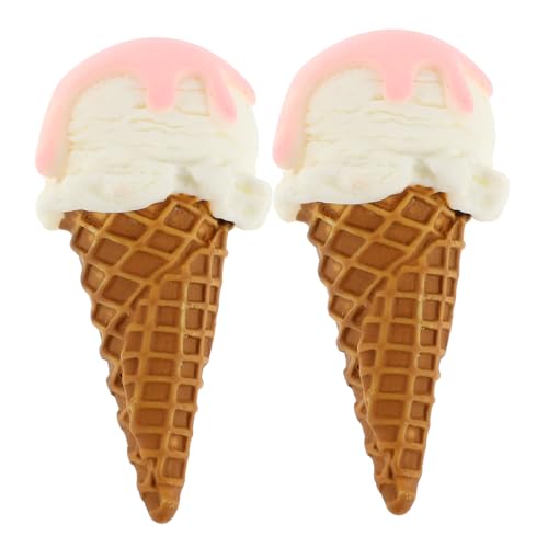 GALPADA 2Stücke Realistische Eiscreme Modelle Künstliche Eiskugeln für Partydekoration Lebensechte Dessert Requisiten für Visuelles Merchandising für Geschäfte und Veranstaltungen von GALPADA
