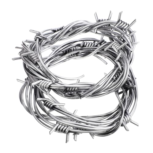 GALPADA 2Stücke Simulierter Stacheldraht Fake Stacheldraht Für Halloween Party Gruselige Dekoration Für Lange Szenenrequisite Festival Wire Schmuck von GALPADA