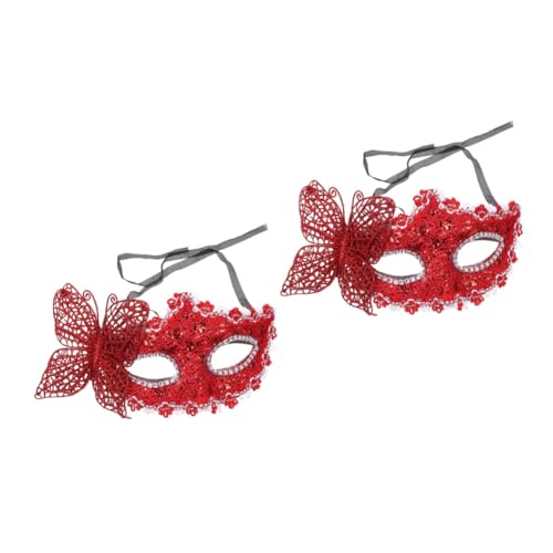 GALPADA 2St Halbgesichtsmaske Schmetterling Kostüm für Erwachsene Maskenball Golddekor Maskerade-Maske Cosplay-Maske für Frauen Partymaske mit halbem Gesicht Abschlussball Requisiten Damen von GALPADA