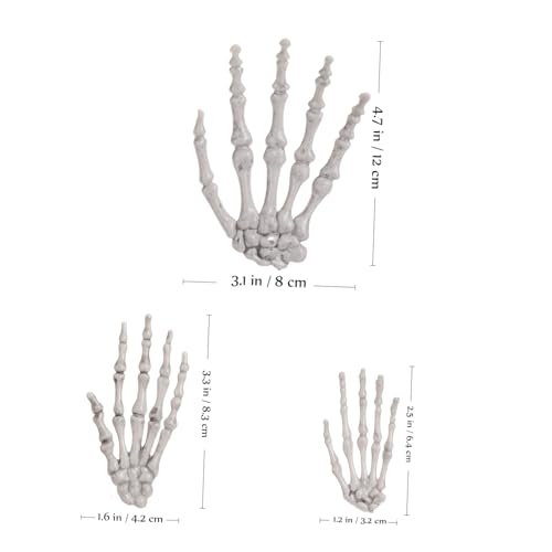 GALPADA 3 Paare Halloween Skeletthand Deko Realistische Gruselige Handmodelle für Spukhaus Bar Party Requisiten und Trick-Ornamente GALPADA 3 Paare Halloween Skeletthand Deko Realistische Gruselige Handmodelle für Spukhaus Bar Party Requisiten und Trick-Ornamente von GALPADA