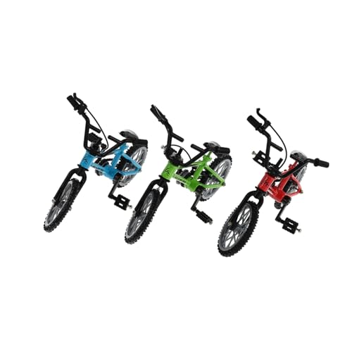 GALPADA 3 Sätze Mini Finger Bikes aus Teiliges Rot Blau und Grün für Lernspielzeug und Desktop Dekoration für Jungen und Mädchen von GALPADA