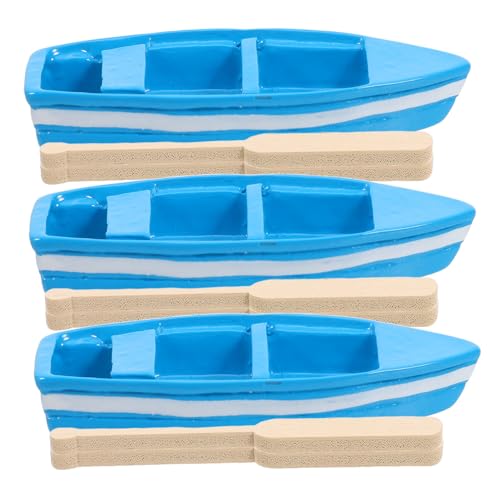 GALPADA 3 Sätze Miniatur Micro Landschaft Ruderboot Dekoration Resin Modell Ornamente für Bonsai Zimmerdeko DIY Zubehör von GALPADA