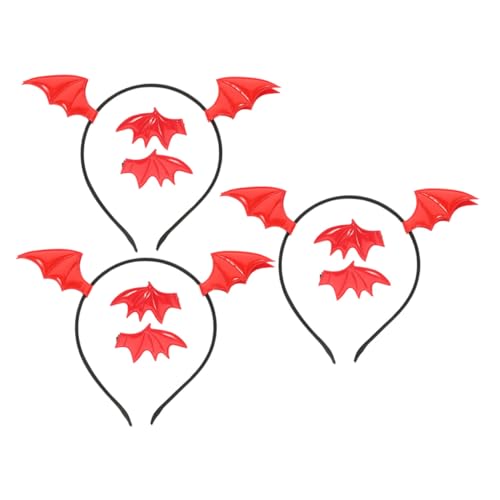 GALPADA 3 Satz Gothic Fledermaus Haarschmuck Teilig Bat Wing Haarreif und Haarclip Halloween Cosplay Party Kostüm Zubehör Leicht und Bequem für Festliche Anlässe von GALPADA