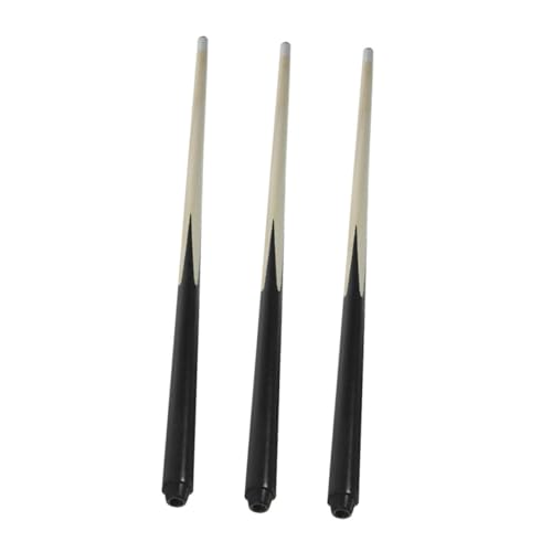 GALPADA 3 Stück Billardqueue Teilig Hartholz Kurz Queues Mini Pool Sticks für Training Konzentration Koordination Tischbillard Zubehör von GALPADA