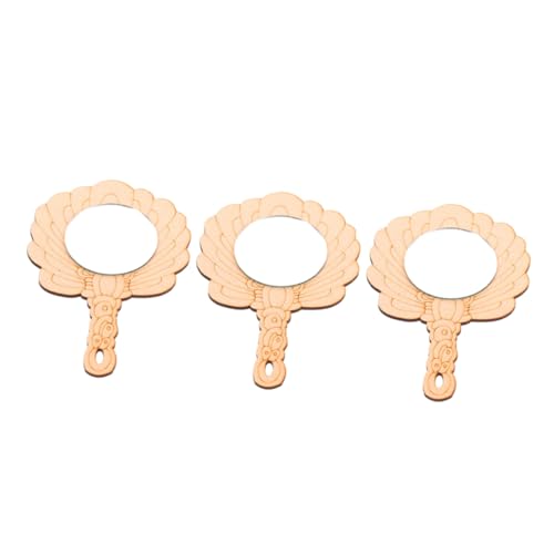 GALPADA 3 Stück DIY Holzspiegel für Unvollendeter Handspiegel aus Holz und Sicher und Leicht zum Bemalen und Basteln Kreatives Bastelset für Mädchen und Jungen für Kindergarten und GALPADA 3 Stück DIY Holzspiegel für Unvollendeter Handspiegel aus Holz und Sicher und Leicht zum Bemalen und Basteln Kreatives Bastelset für Mädchen und Jungen für Kindergarten und von GALPADA