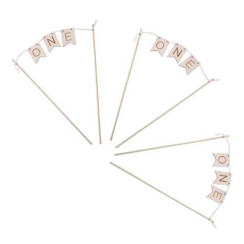 GALPADA 3 Stück Holz Cake Topper Teilig Fein Graviertes One Banner Tortendeko für Geburtstag Langlebige Natürliche Holzdeko als Partydekoration und Fotorequisite GALPADA 3 Stück Holz Cake Topper Teilig Fein Graviertes One Banner Tortendeko für Geburtstag Langlebige Natürliche Holzdeko als Partydekoration und Fotorequisite von GALPADA