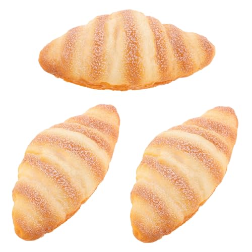 GALPADA 3 Stück Künstliches Brot Realistische Brotsimulation Leichte Dekoartikel für Bäckerei Restaurant Fotografie Requisiten Vielseitige Fensterdekoration von GALPADA
