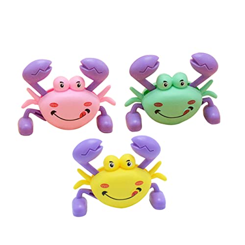 GALPADA 3 Stück Lustige Aufziehkrabben Kleine Krabbenförmige Mechanische Wind Up Toys für Batteriefrei Energiesparend und Einfach zu Bedienen Zufällige Farbe Zufällige Farbe von GALPADA